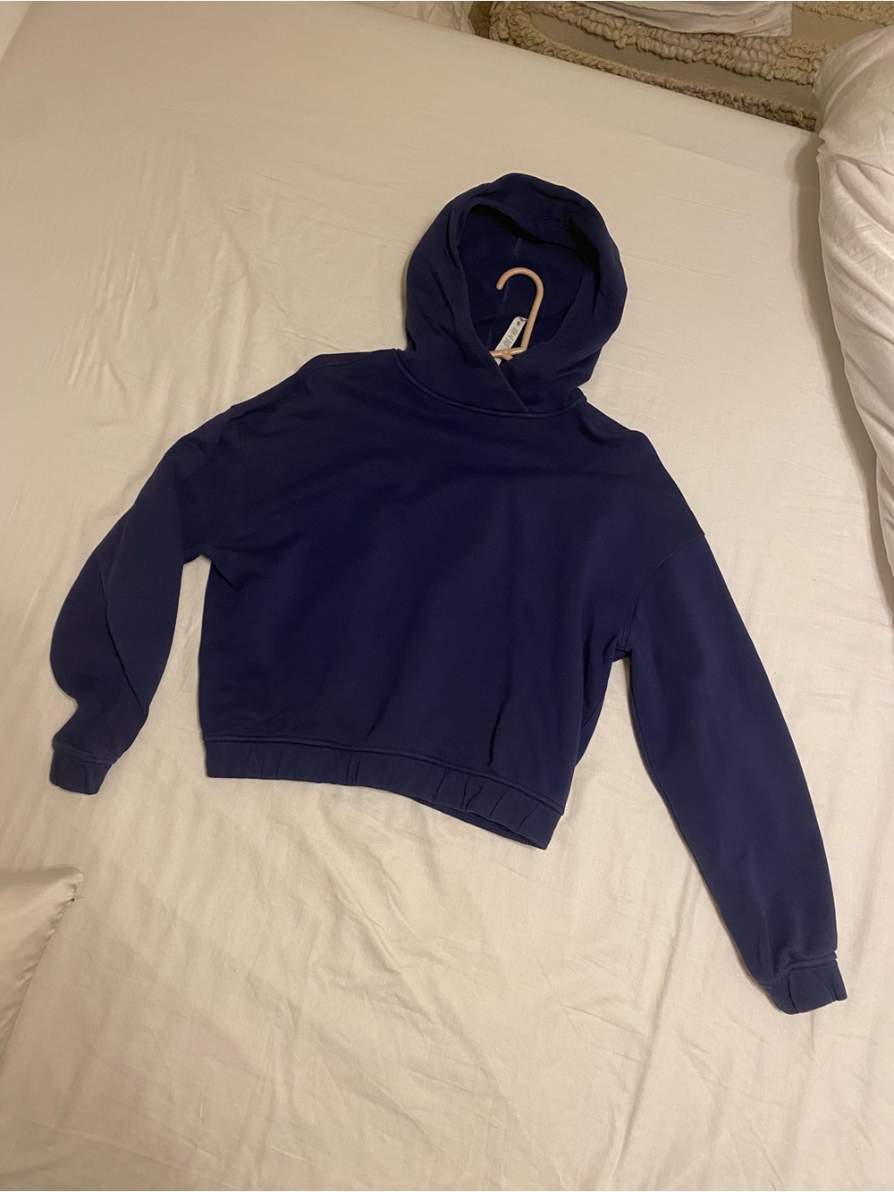 lululemon athletica Relaxed Cropped Hoodie in Night Sea.